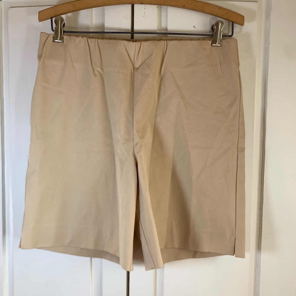 Boston Proper Womens‎ Beige Pull On Elastic Waist Stretch Shorts Size 8 Tan